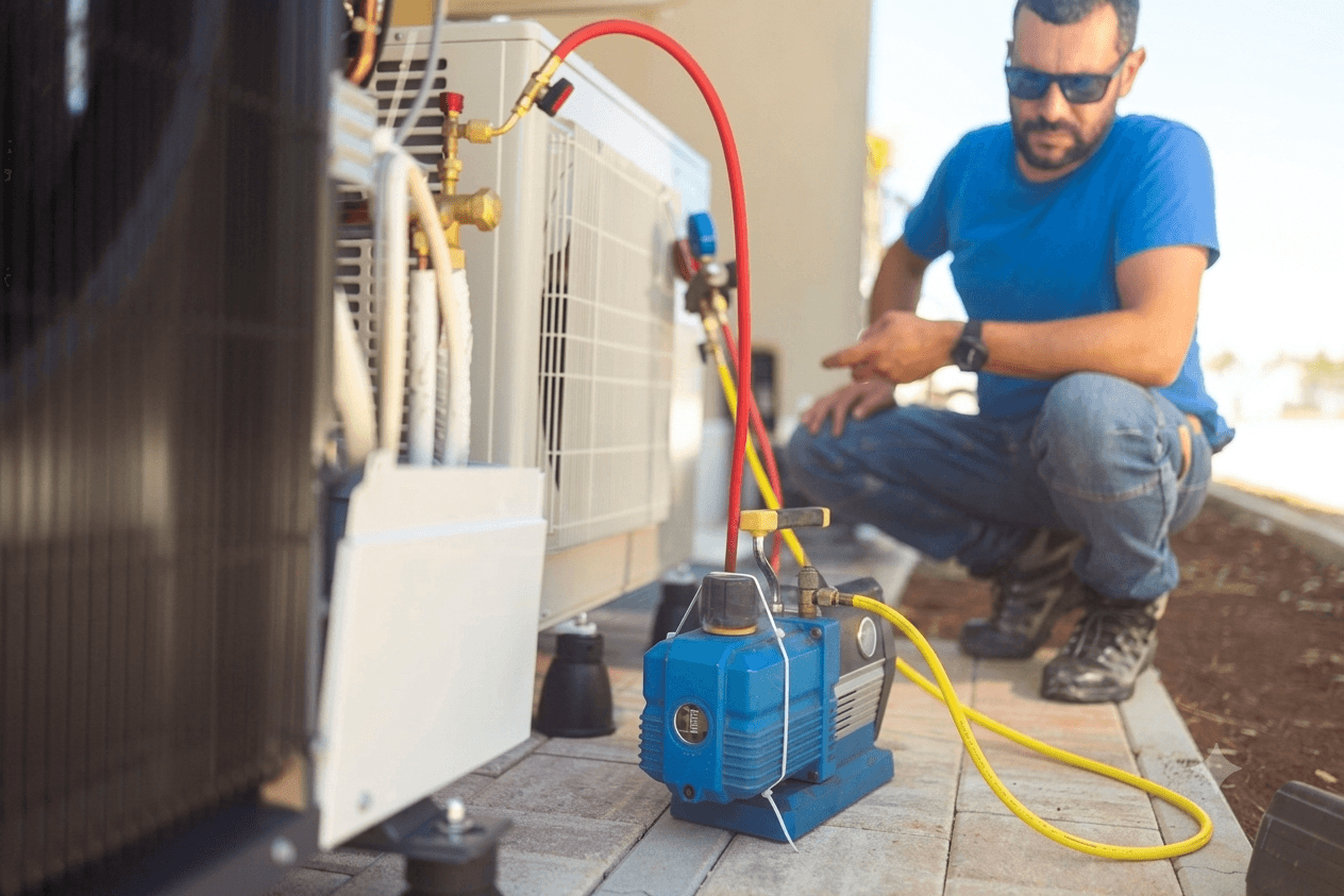 Illustration of Maintenance & Gas Refill service